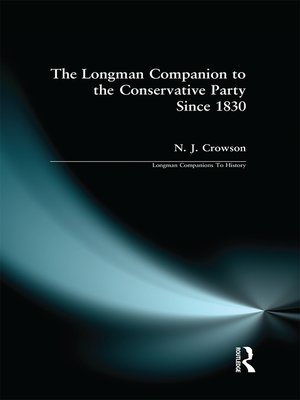 cover image of The Longman Companion to the Conservative Party